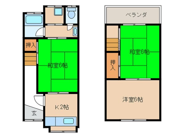 木下邸（E-4)の物件間取画像